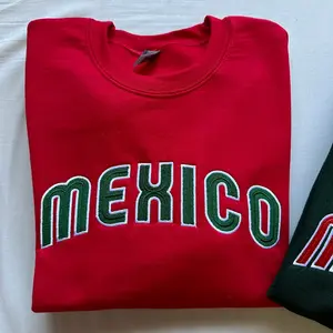 Vintage Mexico Embroidered Sweatshirt Hoodie