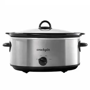 Crock-Pot 7 Quart Oval Manual Slow Cooker, Stainless Steel (SCV700-S-BR), Versatile Cookware for Large Families or Entertaining Crock-Pot