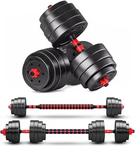 Adjustable-Dumbbells-Sets, 20/30/40/60/80lbs Free Weights-Dumbbells Set of 2 Convertible To Barbell A Pair of Lightweight for Home Gym,Women and Men Equipment