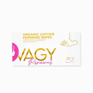 Organic Individual Feminine Wipes Cleansing Aloe