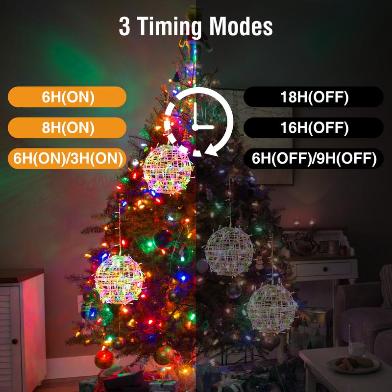 Color Changing Christmas Outdoor Ball Lights: 7.87-Inch Light Spheres, 11 Lighting Modes + 4 Dimming Levels, Remote Control + Timer Function, Waterproof and Durable Design, Perfect for Yard, Garden, Patio, Wedding, and Party Decorations, 4-Pack. Ornaments