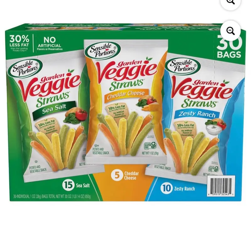 Garden Veggie Straws, Variety Pack, 30-Count Assortment of Crunchy Vegetable Snacks