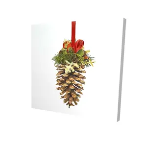 360 Stand 24x24 in. Christmas Pine Cone Wall Artwork, Nature-Inspired Home & Kitchen Decoration, Festive Holiday Ornaments, Christmas Tree Accent, Ideal Home Supplies Gift, Christmas Ornaments