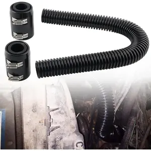 car stuffUniversal 24" Flexible Radiator Hose Stainless Steel Universal Water Hoses Adapter Coolant Radiator Hose Kit Could be Used with 1-1/4", 1-1/2", 1-