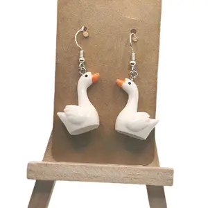 High-Quality Resin Goose Earrings Charming Design for Women & Girls Unisex Lightweight Durable Perfect for Any Occasion Bright Colors Playful Elegant Look