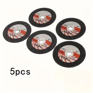 5pcs 75mm Circular Wheel Set, ABS Material, No Assembly Required, Ideal for Chainsaw Blades, Perfect for Cutting Steel & Stone, Metal Cutting Tools, Abrasive Cutting Tool | Vibrant Design Discs | Durable Cutting Tools, Metal Cutting Discs