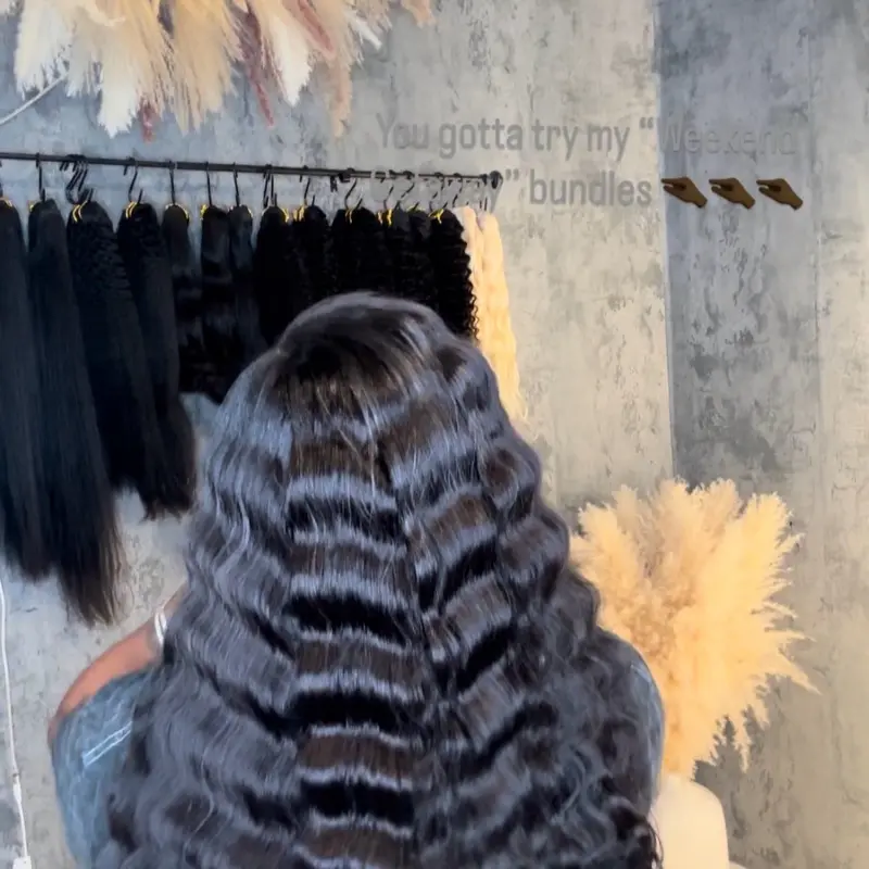 Baddie on a Budget Bundles - 3 Bundle Pack, 100% Human Hair, Natural Black Color, 95 Grams Each, Full Look, Minimal Shedding, Dyeable to Jet Black, Bleachable to Brown Bone Straight Brazilian