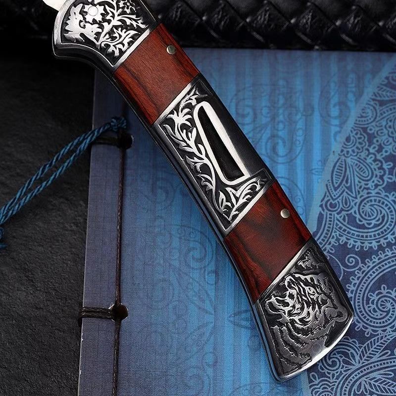 Wooden handle+steel handle, stainless steel knife, fruit knife