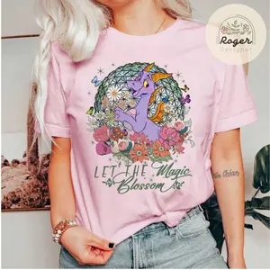 All characters EPCOT International Flower & Garden Festival shirt, Mouse Figment Orange Bird Let the Magic Blossom shirt, Epcot 2025 48
