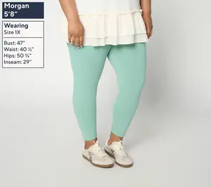 LOGO Layers by Lori Goldstein Petite Everyday Washed Crop Leggings