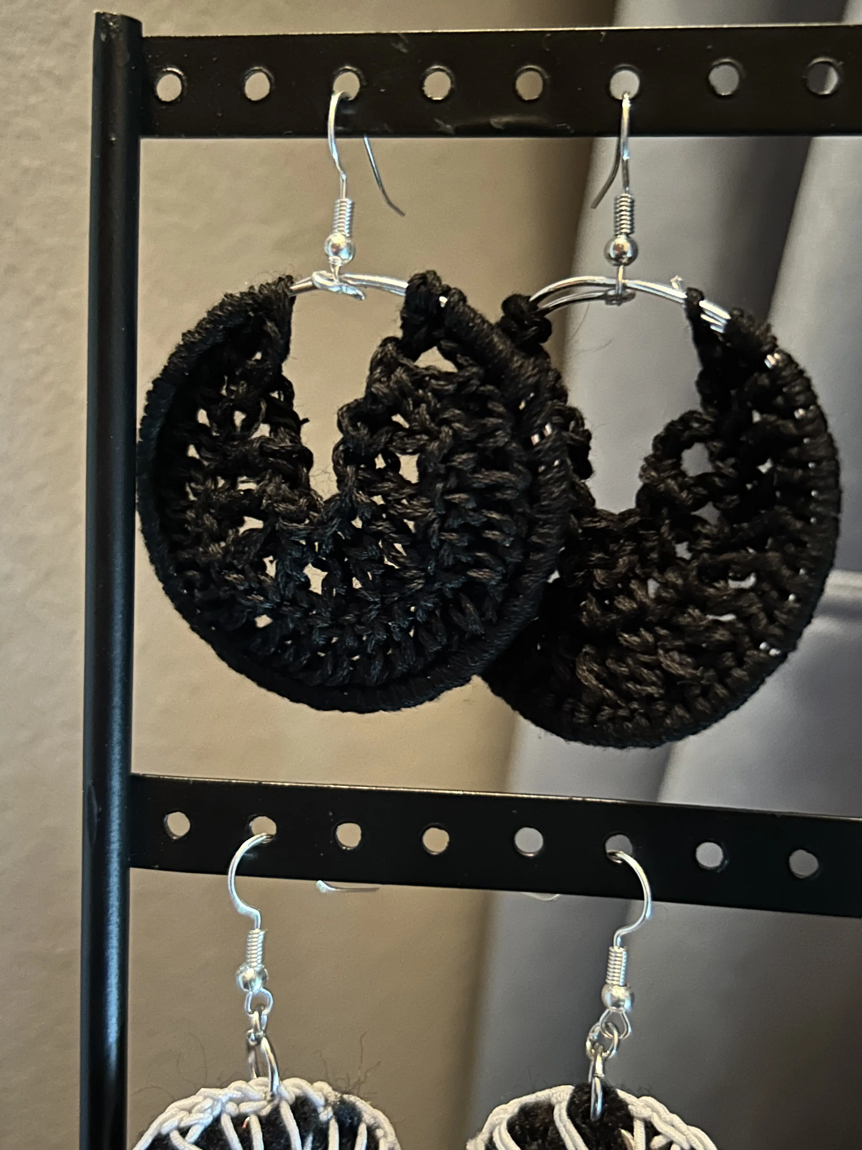 Crescent Crochet Costume Earrings, Fashion Accessories for Women