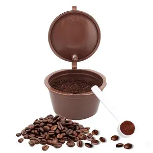 Reusable Coffee Pods Set, Refillable Espresso Capsules Kit, Stainless Steel Coffee Filter with Spoon Brush, Eco-Friendly Coffee Maker Tools for Home Office, Reusable Coffee Filter Cups for Espresso Machine