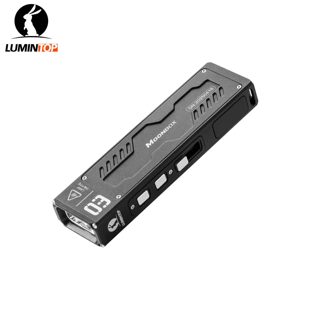 LUMINTOP MoonBox 3.0 EDC Aluminum Flashlight - 1200 Lumens USB-C Rechargeable with OLED Display, 365nm UV Light, RGB Sidelights, Pet Pointer - Portable Lighting Solutions for Camping & Hiking Flash Lights