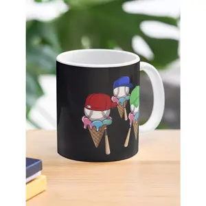 Baseball Ice Cream Colorful Funny Gifts For Baseball Fans Coffee Mug Ceramic Funny Gift