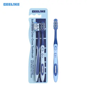 Ceelike Soft Bristle Criss-Cross Toothbrush | Twin Pack, Wave-Shaped Bristles & Ergonomic Handle | Soft Protection Mechanism for Gentle Cleaning