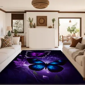 Velvet soft and comfortable patterned printed carpet, Flower Pattern Rugs, Household Decorative Rug, suitable for multiple scenarios, available in various sizes, soft and non-shedding.