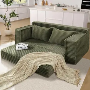 Garvee 75" Convertible Sofa Bed, Boneless Couch Bed with 2 Pillow, Folding Pull Out Couch, Loveseat Sleeper Sofa, Futon Couch for Living Room Bedroom, No Assembly