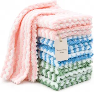 10-Pack Multicolor Microfiber Cleaning Washcloths, 10×10 in Super Absorbent Lint-Free Dish Rags, Quick-Dry Reusable Washer-and-Dryer-Safe Cloths for Kitchen, Car Cleaning, Washcloth