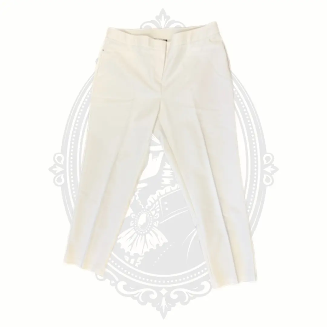 Women's Rafaella Curvy White Ankle-Length Bottoms, Size 14 Stretch Fabric Blend, Business Casual-Corporate Pants