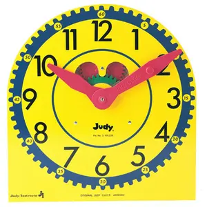 212 MAIN Original Judy Clock - 12.75x13.5 in Wood Clock with Stand and Metal Accents (Cat Toy Accessory)