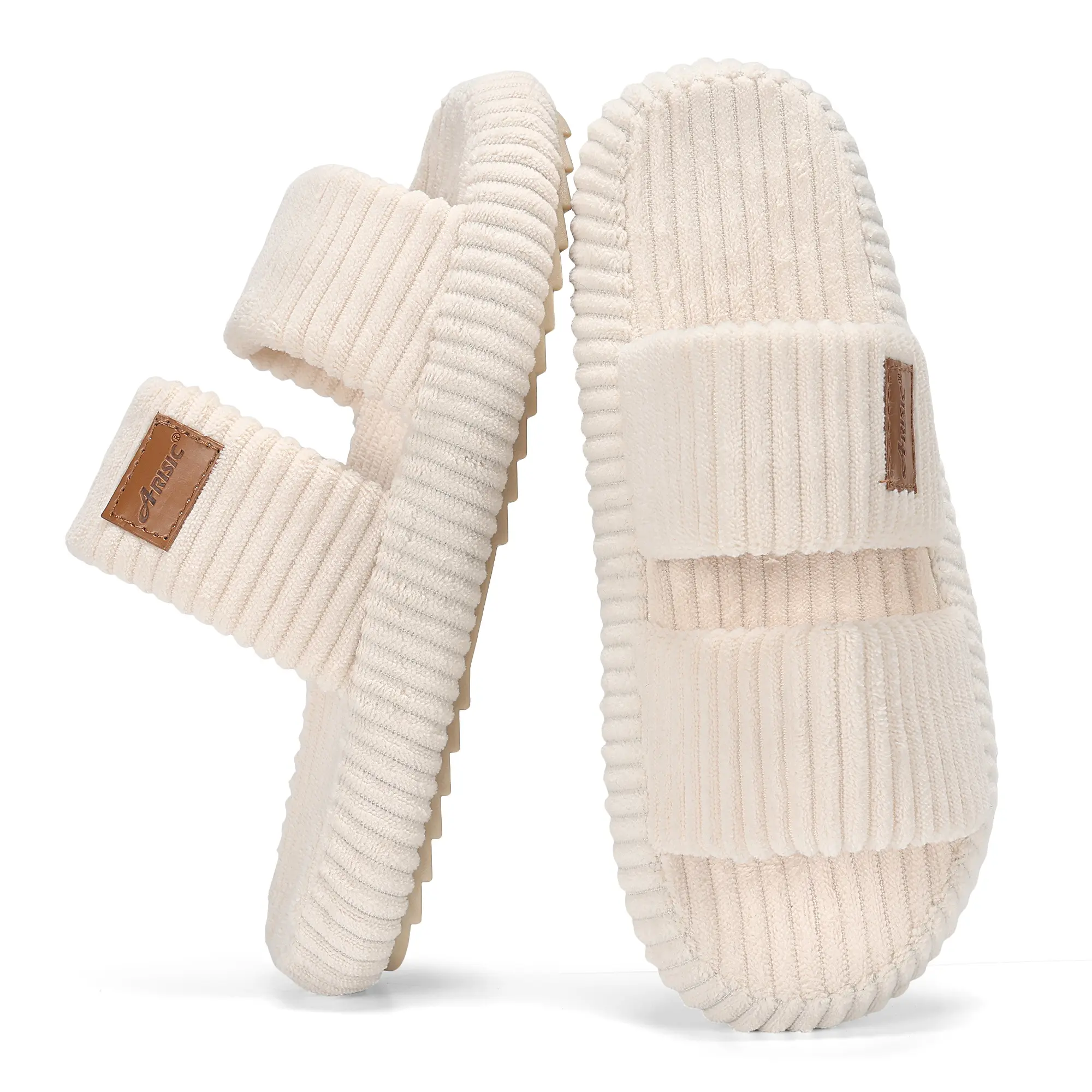 Women’s Winter House Slippers, Soft Slip On Slides with Comfortable  Footbed and Non Slip Bottom, Warm Indoor Shoes for Bedroom, Living Room, Home Relaxation, Daily Walking and Cold Weather Wear