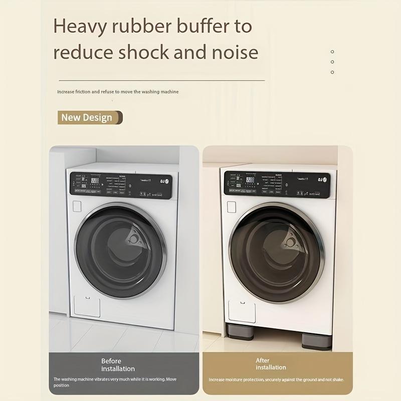 4x Anti Vibration Pads Non Skid Multifunctional Floor Protection Accessories Washer Dryer Avoids Moving for Washing Machine