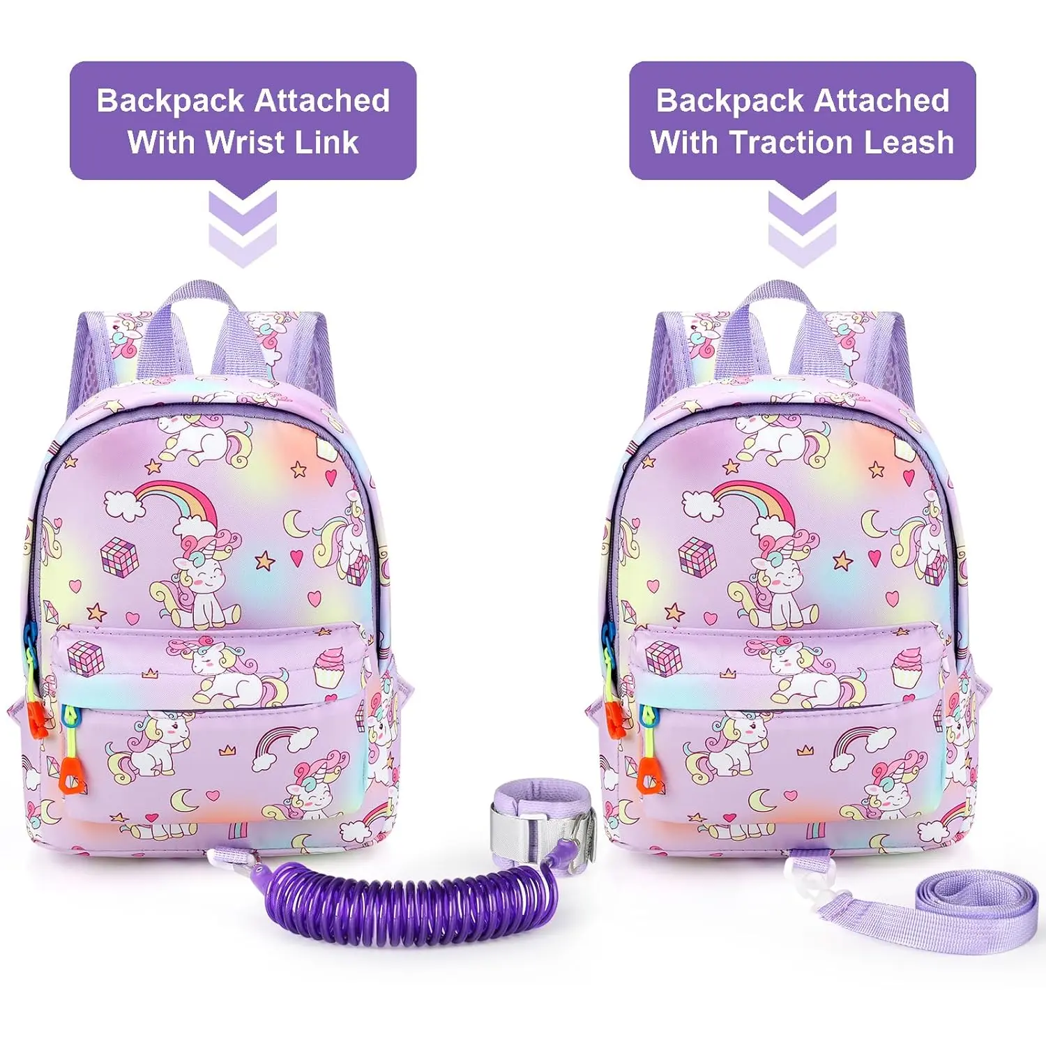 Toddler Harness Backpack Leash, Mini Unicorn Backpacks with Anti Lost Wrist Link, Cute Child Backpack Walking Leashes Keep Kids Close Rope Tether Rein for Baby Girls to Outdoor Travel Toddler Harness Backpack Leash, Mini Unicorn Backpacks with Anti Lost Wrist Link, Cute Child Backpack Walking Leashes Keep Kids Close Rope Tether Rein for Baby Girls to Outdoor Travel
