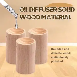 6 Counts Wooden Essential Oil Diffuser, Multi-Scene Use for Home & Office,  Safe Operation with No Heat or Mist, Absorbs and Releases Oils Gradually