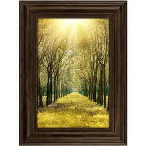 8x12 Picture Frame for 8 x 12 Photo,Real Glass Sawtooth Hangers Wall Mount Display(Color Brown)