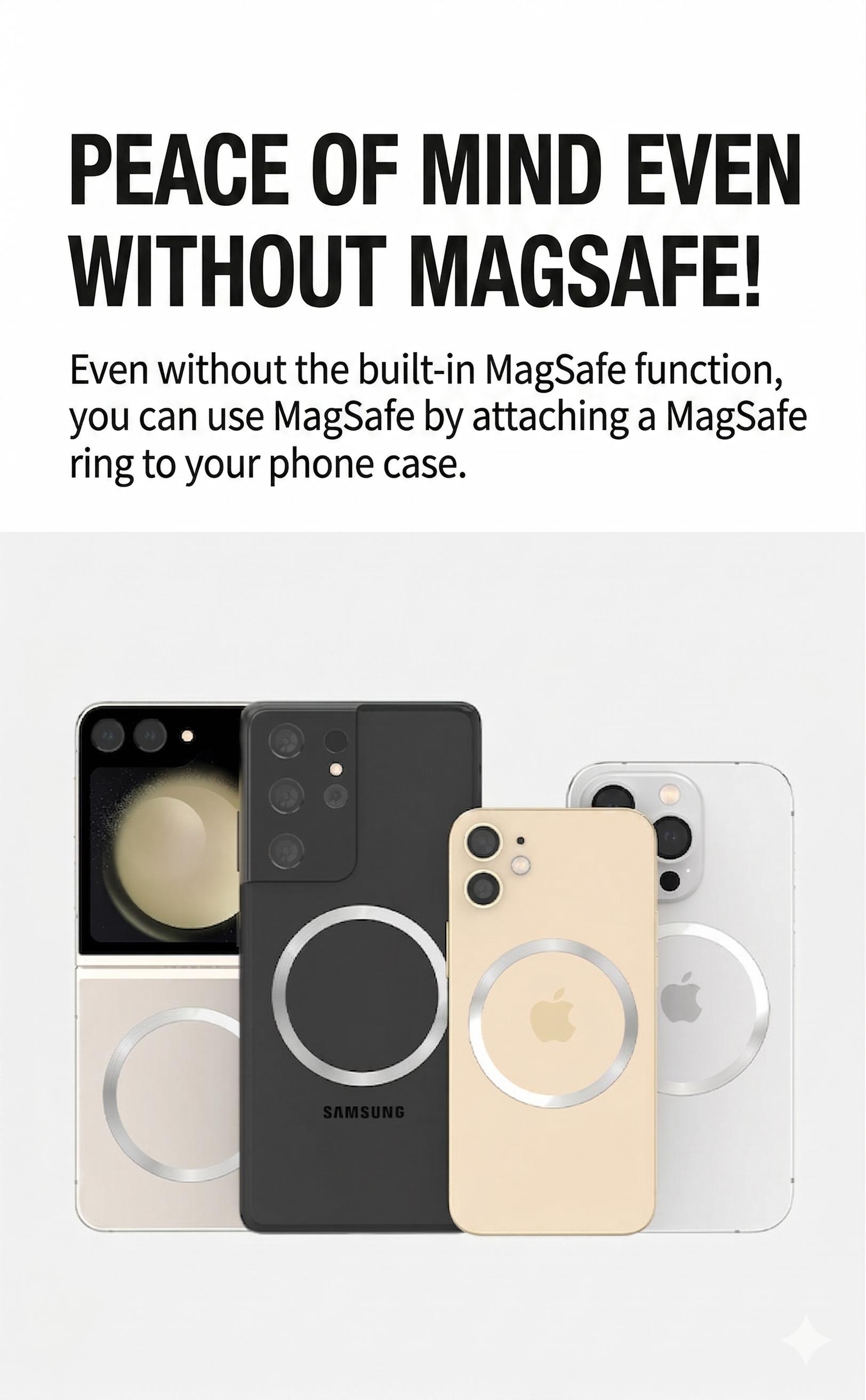 Must-have for K-pop stans! Transparent Magnetic Flip Card Holder - FitsCredit Card /ID / K-pop Photocard Size(95 x 63 mm, Not for Trading Cards) -Compatible with iPhone and SamsungGalaxy S25/ S24 Series