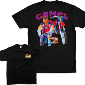 Camel Super Cross vintage 1993 T-shirt, men's streetwear, short-sleeved casual top, available in all colors and sizes, unisex