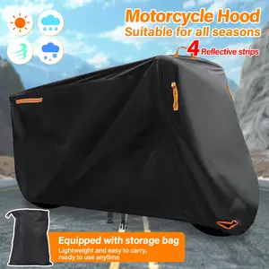 Universal 210D Motorcycle Cover Waterproof Dustproof Outdoor Protection Against Dust Debris Uv Protection Oxford for All Season Bicycle Cover