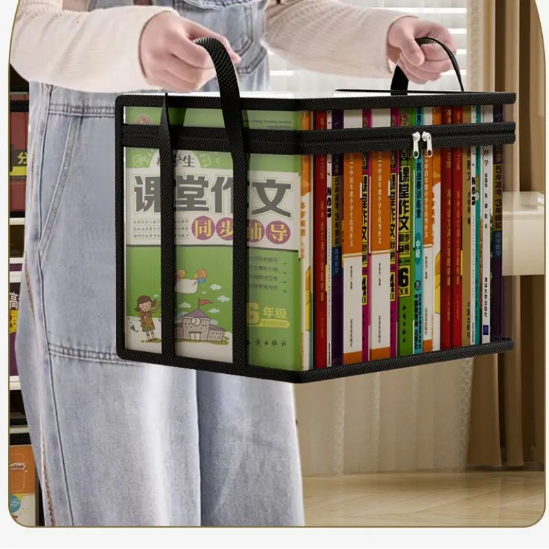 Transparent Foldable Book Organizer Box, Dust-Proof PVC Storage for Home, School, Office, Outdoor, Ideal for Old Books and Desktops, Collapsible Stackable Storage, Dustproof Storage Box, Dustproof Clear Box, Folding Storage Box, Foldable Organizers
