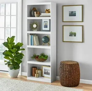 Mainstays Framed 5-Shelf Bookcase with Adjustable Shelves