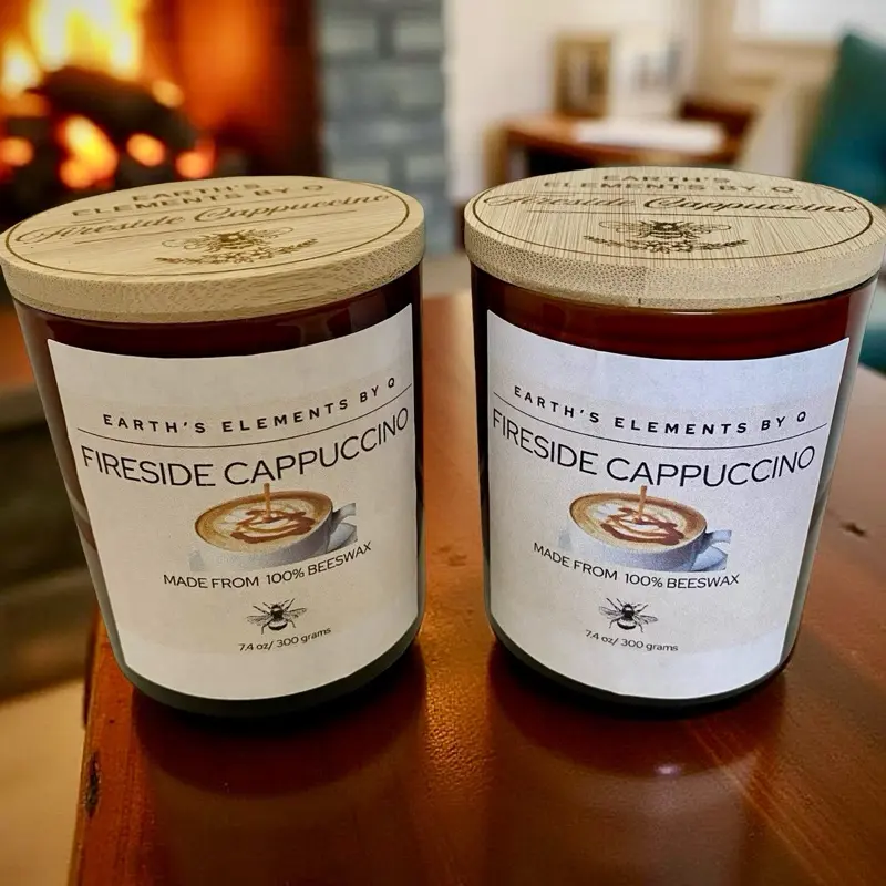 Fireside Cappuccino 100% Beeswax Candle