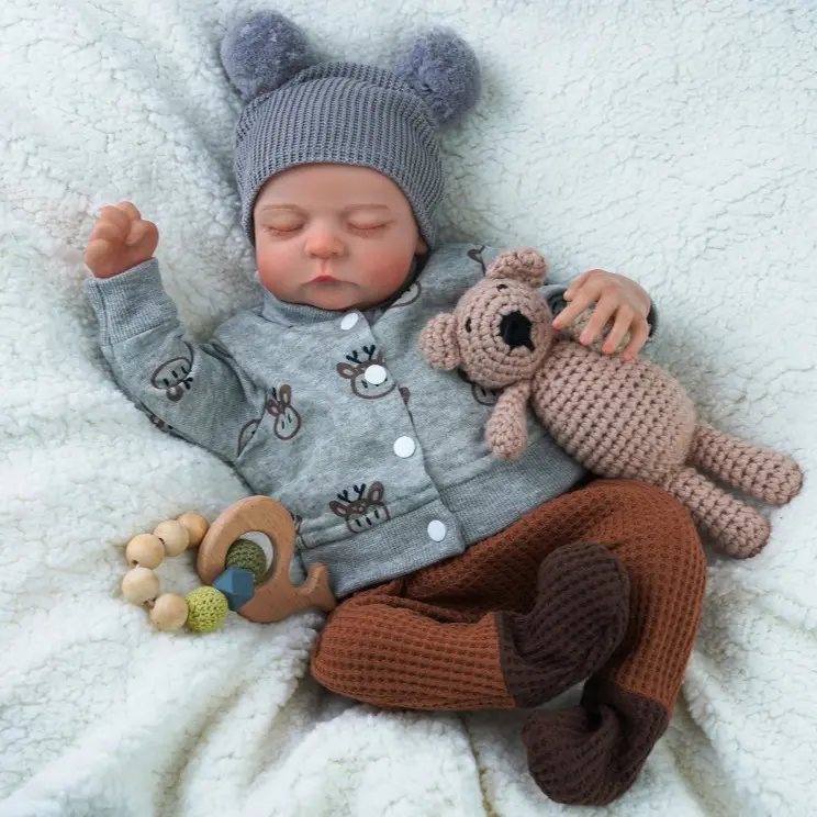 Babeside Realistic Soft Baby Doll Boy - 20-in Full Body Soft Vinyl Doll with Clothing Set & Toy Accessories for Kids Age 3-4 Years