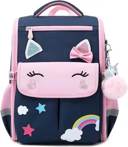 Unicorn Girls Backpacks for School Princess Bowknot Kids Bookbags Boys Dinosaur Backpack -small
