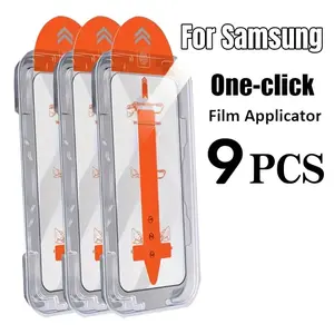 9pcs Tempered Glass Screen Protector for Samsung S21 to S25, Full Coverage, Case Friendly, Anti-Scratch and Anti-Fingerprint