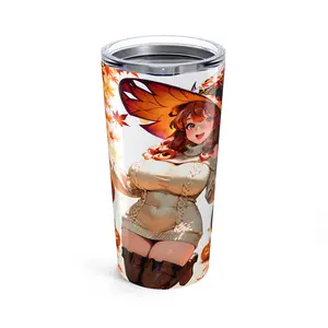 Autumn Witch – Maple Ember 20oz Tumbler with Fall Leaves and Halloween Vibes, Ideal for Gifts, Coffee Lovers, Cozy Fall Decor, Seasonal Celebrations