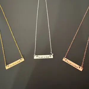 You are so loved flamingo necklace