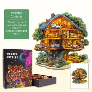 【HOT!】Woodbests For Kids Size Collection Wooden Jigsaw Puzzle for Adults and Kids Unique Shape Animal Wood Puzzles Challenging Puzzle Family Game Creative Gifts，Laser-Cut Durable HDF Wood Puzzle