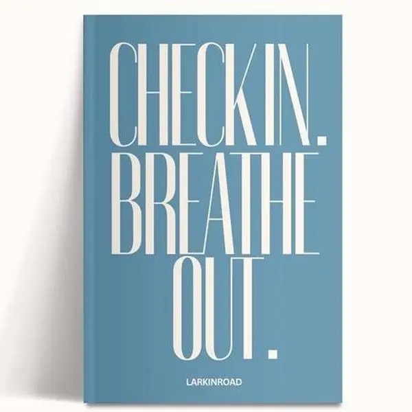 LARKINROAD Check In Breathe Out Daily Self Care Journal for Burnout Prevention 30 Days Full Color Pages Gratitude Mindfulness Routines Science Backed