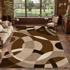 Velvet soft and comfortable patterned printed carpet Geometric Graphic Rug, suitable for multiple scenarios, available in various sizes, soft and non-shedding.