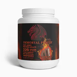 Immortal Power - Chocolate HELLFIRE | 22g Whey Isolate Protein Powder Supplement for Muscle Growth & Recovery, Optimum Fitness 29.6oz