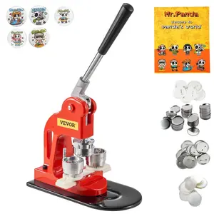 VEVOR Button Maker Machine, 25mm (1 inch) Badge Punch Press Kit, Children DIY Gifts Pin Maker, Button Making Supplies with 500pcs Button Parts Circle Cutter Magic BookVEVOR Super Brand Day