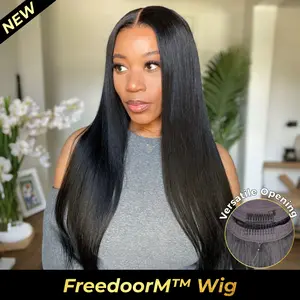 OQ HAIR 9x6 Skin Lace Versatile Opening Design FreedoorM Wig Pre Everything Wear Go Gluless Wig Human Hair 180% Density Natural 13x6 Lace Frontal Wig Look