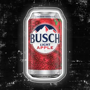 Printed Apple Pattern Iceberg Beer Series Beer Can Shaped Wall-Mounted Neon Light Home Decor Lighting for Home, Bar, Party, and Decoration Neon Light Sign