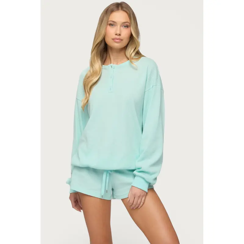 Baila Waffle Henley Top