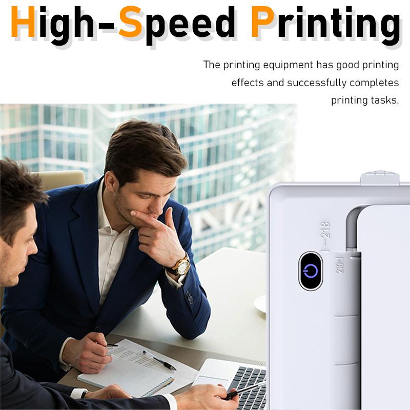 Portable A4 Thermal Printer Wireless Connectivity Rechargeable for A4 A5 A6 Size Paper & Label Paper Ideal for Work Travel Home