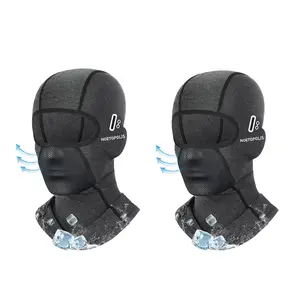 Balaclava Face Mask, Summer Breathable Balaclava with Glasses Holes for Men Women, Shiesty Mask, UV Protection for Motorcycle, Dust Protection, Windproof Black